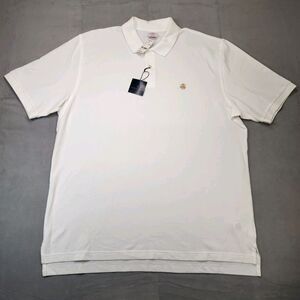 NWT Brooks Brothers Golden Fleece Performance Pique Polo Shirt Men's 2XL White